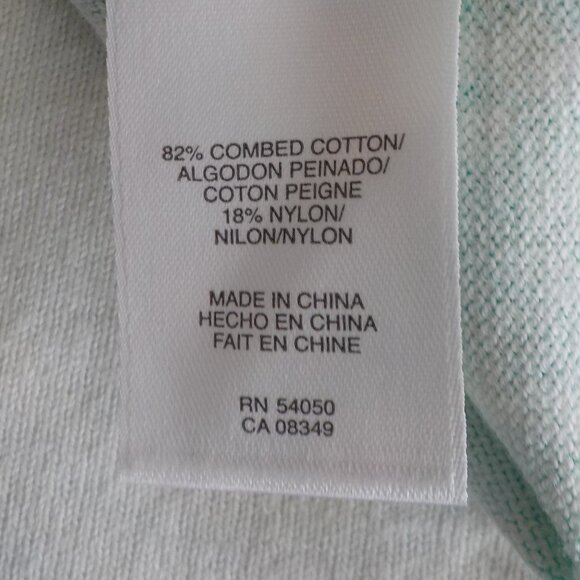 Jones New York Sweater Cardigan - Green Blue - 3/4 Sleeve - Large - NWT  (562) - Picture 5 of 5